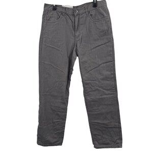 Adventuridge Mens Flannel Lined Jeans 36x32 Gray Warm Winter Pants Durable